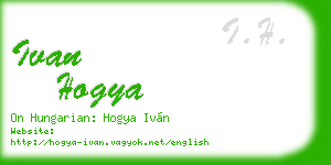 ivan hogya business card